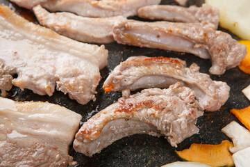 korean style grilled barbecue meat 