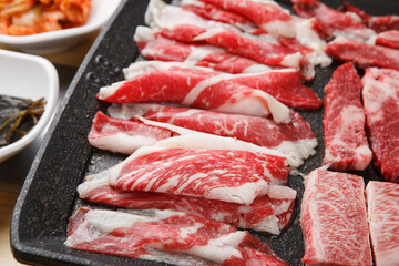 korean style grilled barbecue meat 