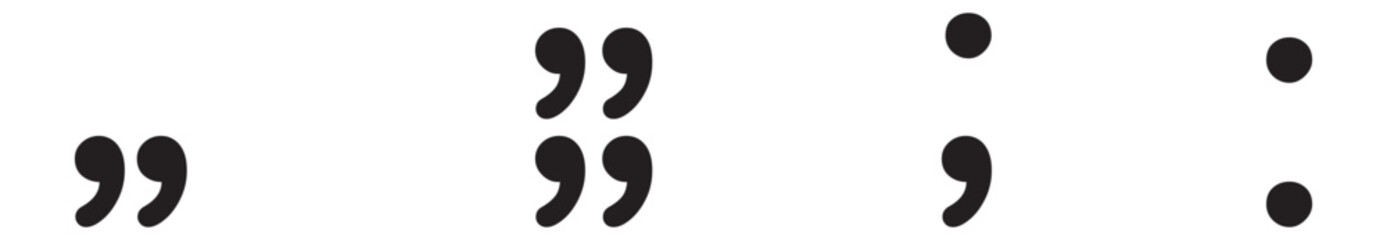 quote marks icon sets. vector illustration.