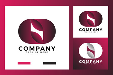 O logo template with color gradient