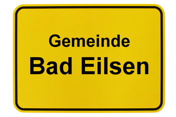 Illustration eines Ortsschildes der Gemeinde Bad Eilsen in Niedersachsen