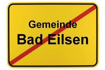 Illustration eines Ortsschildes der Gemeinde Bad Eilsen in Niedersachsen