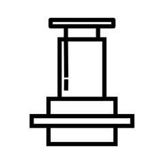 ilustration of aeropress icon line vector