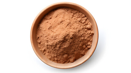 Cinnamon_powder in bowl isolated on white background
