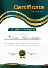 certificate of template vector