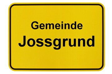 Illustration eines Ortsschildes der Gemeinde Jossgrund in Hessen