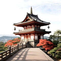 Naklejka premium pavilion in the park of the temple