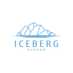 Antarctic Cold Mountain Iceberg Logo Design, Simple Vector Template Symbol Illustration © Mayliana