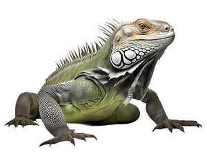 Iguana isolated on transparent background