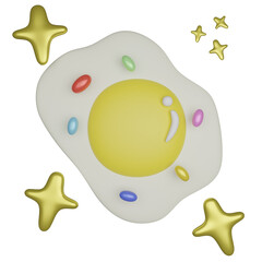 egg with flowers, icon, cute, star, white, sky, galaxy, yellow, egg