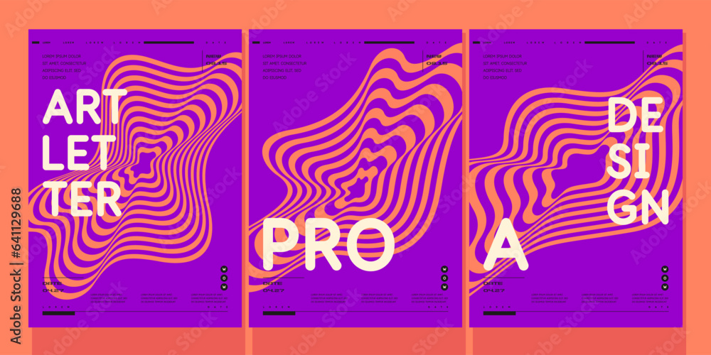 Poster a set of vector illustrations. abstract posters. images of geometric shapes and abstract elements.