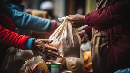 generosity and compassion of volunteers and organizations as they distribute food and supplies to...