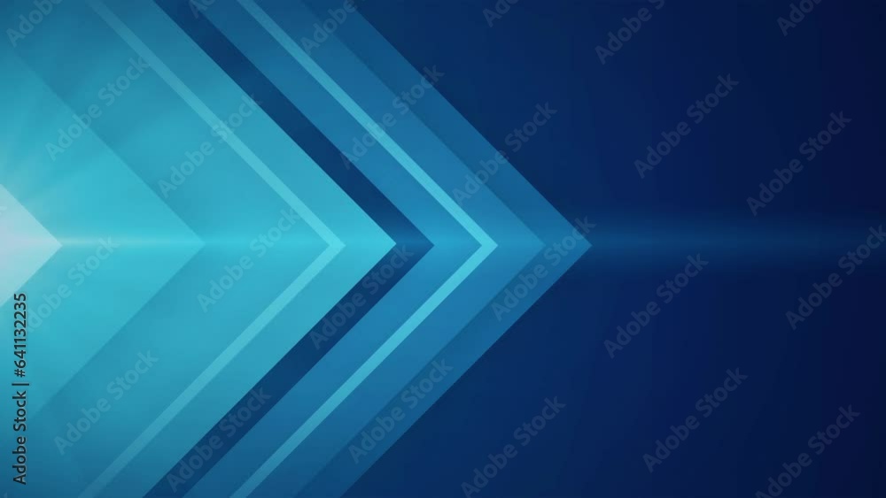 Poster abstract background blue arrow glowing with lighting background motion graphics animation 4k.