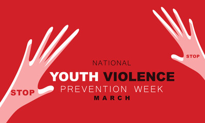Fototapeta premium National youth violence prevention week. background, banner, card, poster, template. Vector illustration.