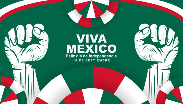 Mexico Independence day celebrated every year on september 16th, independence day greeting card poster. Vector illustration design