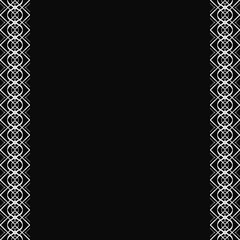 Draw white lines, make up a square and patterned with a black background, design, fabric pattern, pattern for use as background, art.