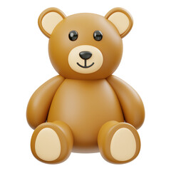 Teddy Bear Toy 3D Icon