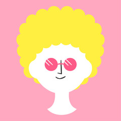 アフロヘアーの女性