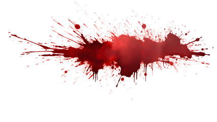 Splash of blood on transparent background - obrazy, fototapety, plakaty