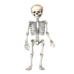 human skeleton isolated on white