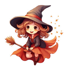 witch with a broom