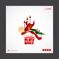 Vector illustration of Transnistria Republic Day social media story feed template