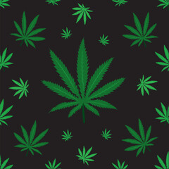 marijuana seamless pattern vector art illustration design
