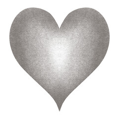 Modern gray heart illustration.Watercolor heart illustration.