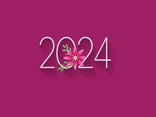 2024 Happy New Year Celebrations Banner Illustration