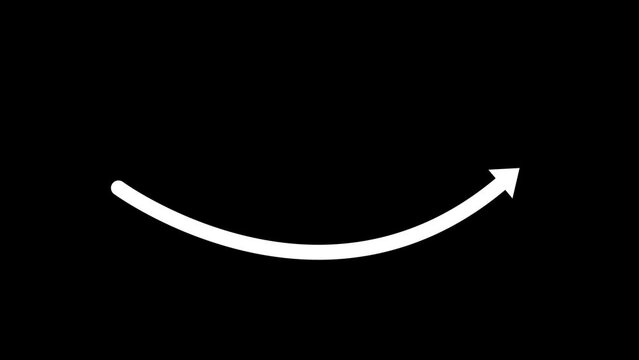 black and white arrow