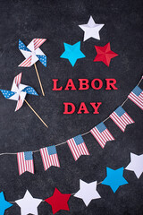 Labor Day celebration with USA flag
