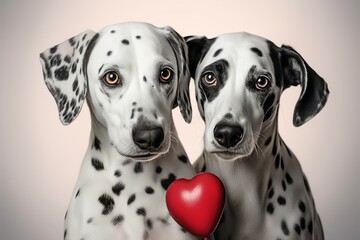 Love flourishes as Dalmatian dogs exhibit their heartwarming companionship