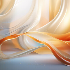 Obraz premium Christmas abstract square background, with white and gold fabric in the shape of waves, plenty of space for text, great for social media, website header, greeting card, invitation