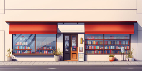bookstore exterior. Generative AI
