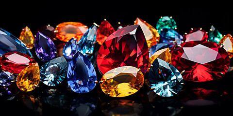 Wonderful Set Brilliant Cut Gemstones.  