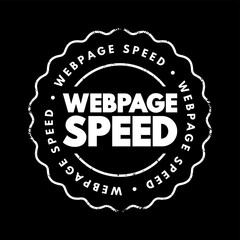 Webpage Speed text stamp, concept background
