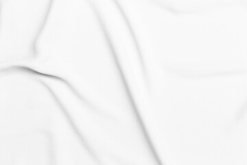 Fototapeta premium White waving fabric background, blank white fabric texture background