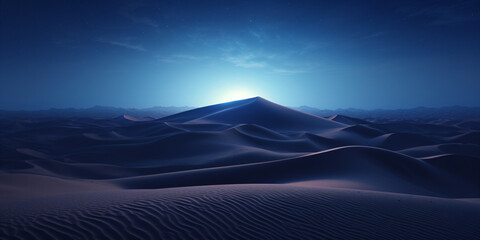 The Sand Dunes Under the stars. Generative AI - obrazy, fototapety, plakaty
