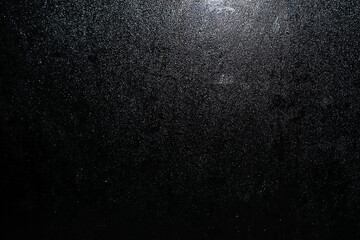 white black glitter texture abstract banner background with space. Twinkling glow stars effect. Like outer space, night sky, universe. Rusty, rough surface, grain. - obrazy, fototapety, plakaty