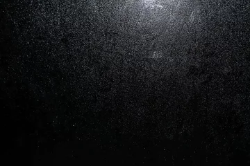 Tuinposter white black glitter texture abstract banner background with space. Twinkling glow stars effect. Like outer space, night sky, universe. Rusty, rough surface, grain. © Sumeth