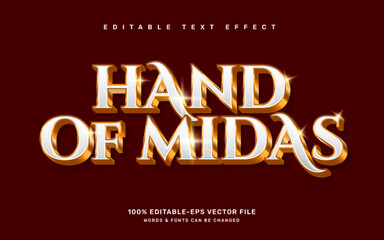 Gold hand of midas editable text effect template