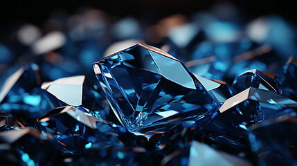 Sparkling blue diamond background