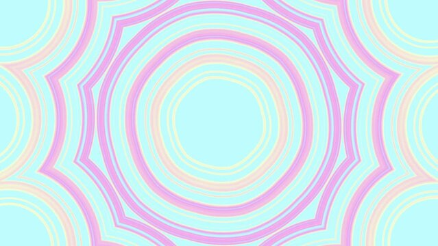 Pastel rainbow gradient background. Psychedelic animation 4k. Baby blue, light yellow, soft pink, purple glowing abstract animated pattern. Marshmallow colors groovy backdrop. Fantasy unicorn palette