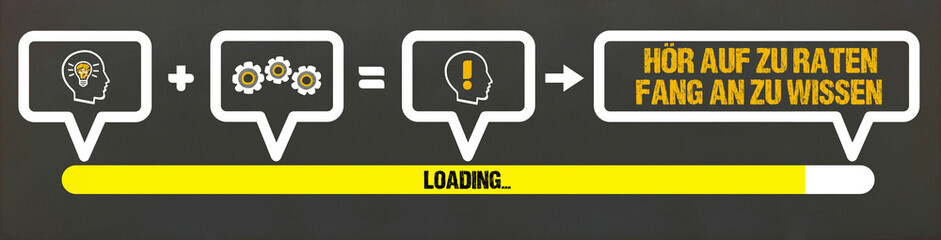 Hör auf zu raten, fang an zu wissen	
