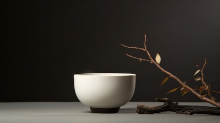 Obraz na płótnie Canvas Ceramic Gongfu tea cup on wooden table.