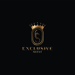 ES Initial royal luxury exclusive scent logo design vector, card, design, symbol, illustration, sign, logo, icon, decoration, vintage, gold, celebration, label, art, love, holiday, business, text,