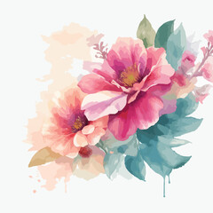 Colorful Flower Watercolor