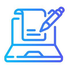 copywriter Line Gradient Icon