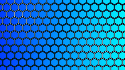 seamless pattern with blue hexagons