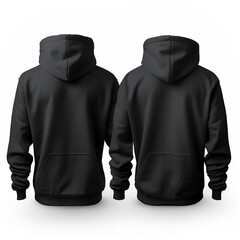 Black hoodie on white background. Made with generative ai